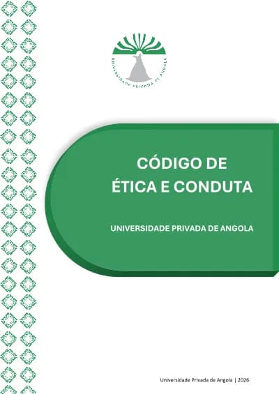 Código de Ética e Conduta da Universidade Privada de Angola cover