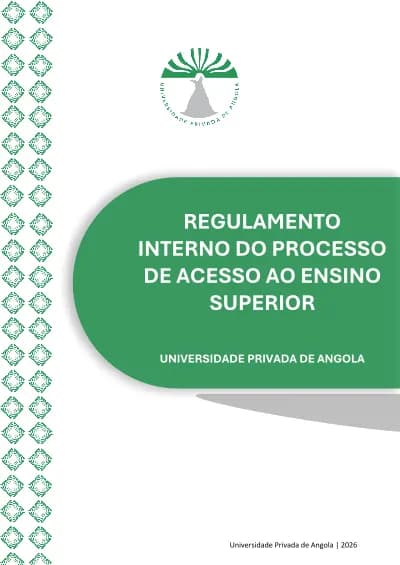 Regulamento Interno do Processo de Acesso ao Ensino Superior cover