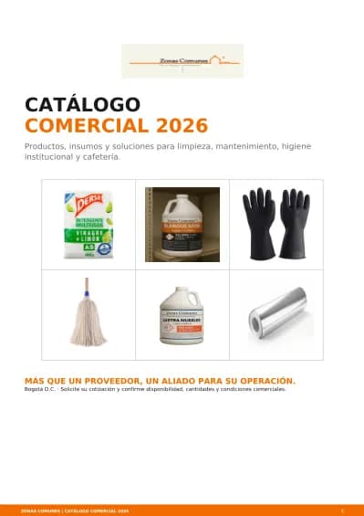 Catalogo Comercial 2026 - Zonas Comunes cover